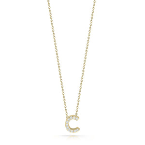 18K Yellow Gold Tiny Treasures Diamond Love Letter “c” Necklace