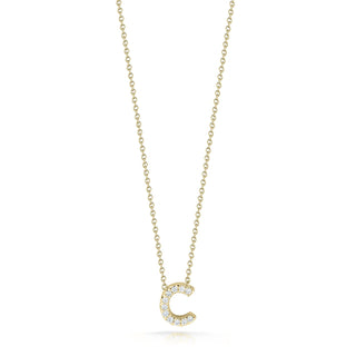 18K Yellow Gold Tiny Treasures Diamond Love Letter “c” Necklace thumbnail