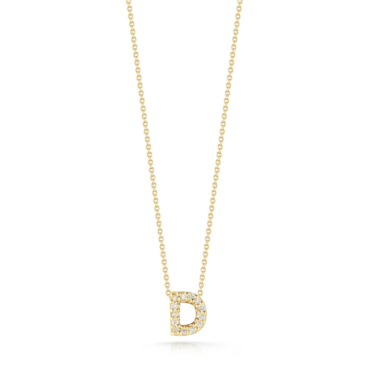 18K Yellow Gold Tiny Treasures Diamond Love Letter “d” Necklace