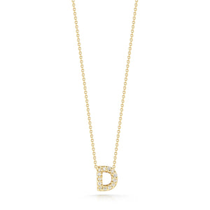 18K Yellow Gold Tiny Treasures Diamond Love Letter “d” Necklace