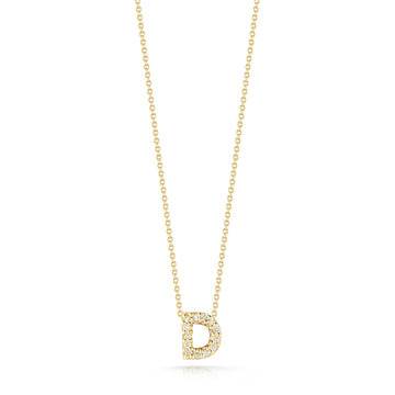 18K Yellow Gold Tiny Treasures Diamond Love Letter “d” Necklace