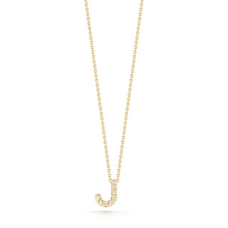 18K Yellow Gold Tiny Treasures Diamond Love Letter “j” Necklace thumbnail