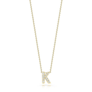 18K Yellow Gold Tiny Treasures Diamond Love Letter “k” Necklace thumbnail