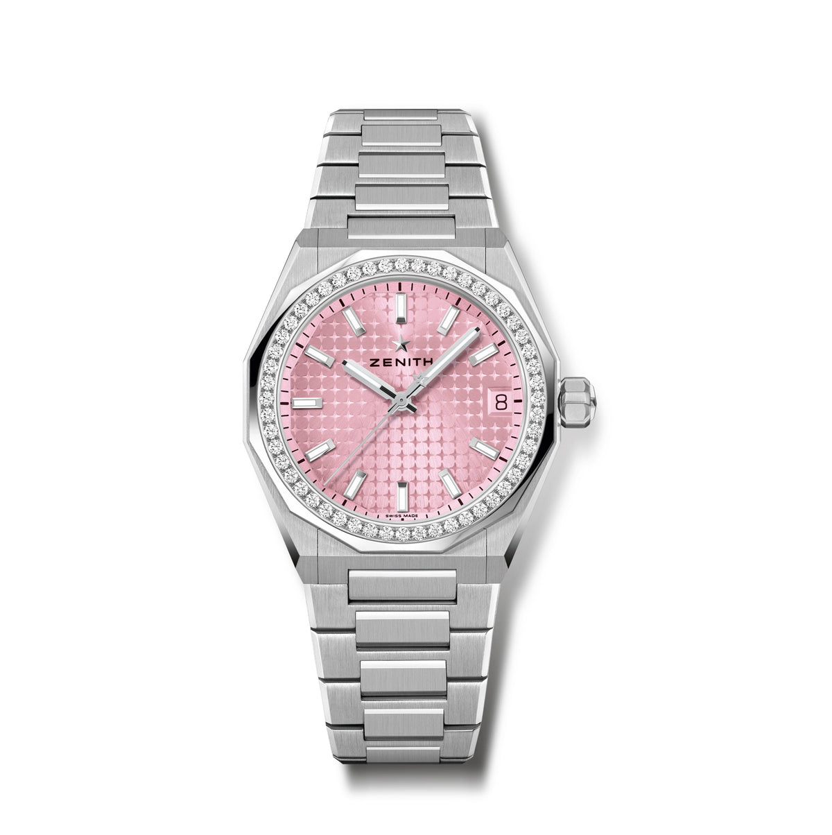 Zenith Defy Skyline 36 mm – Steel, Diamond Bezel, Pink Dial - 16.9400.670/18.I001