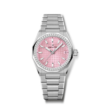 Zenith Defy Skyline 36 mm – Steel, Diamond Bezel, Pink Dial - 16.9400.670/18.I001