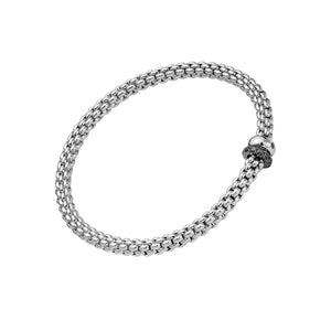 Flex'it Bracelet with a Double Rondel and Black Diamond Pave