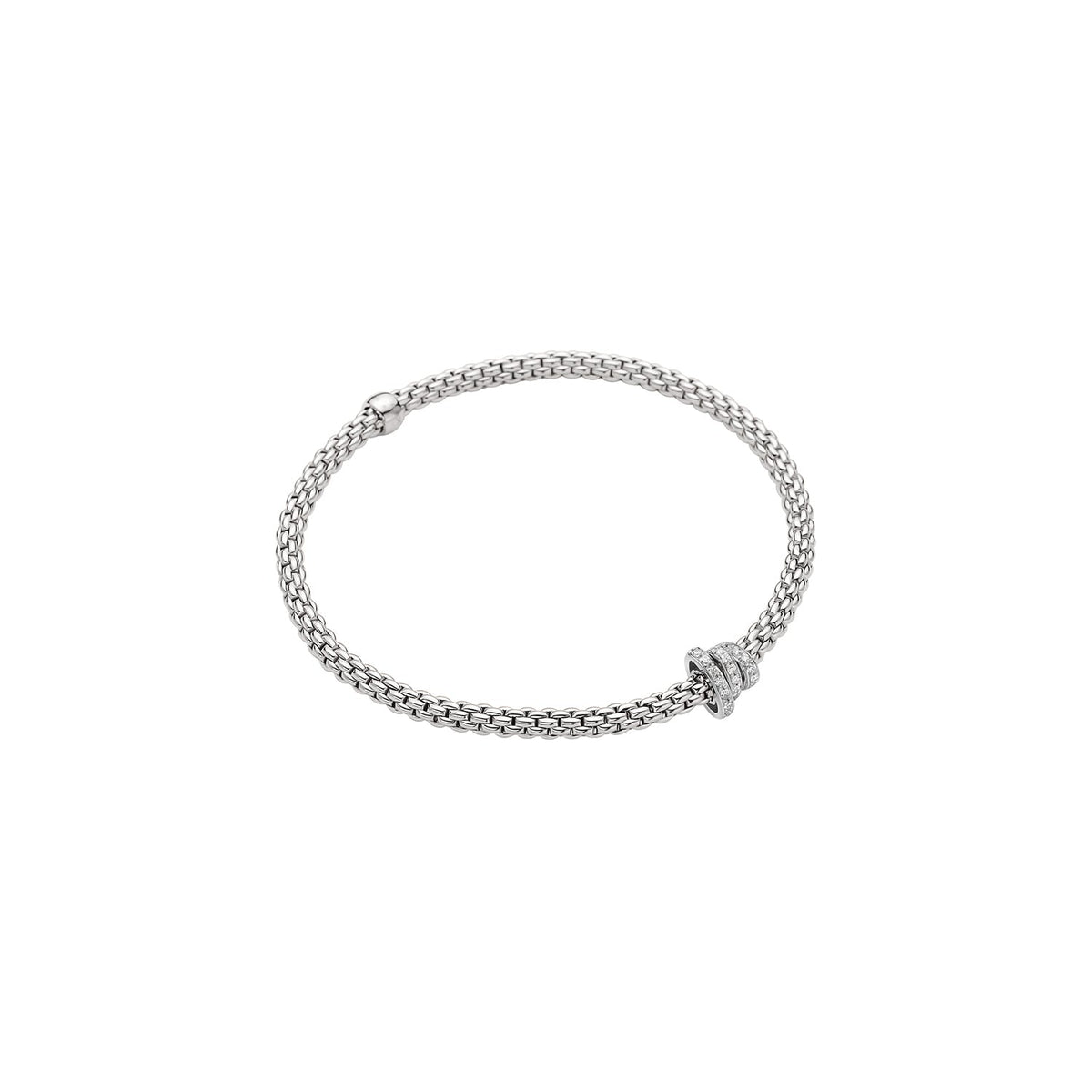Flex'it Bracelet with 0.31ct Diamonds in WG.
