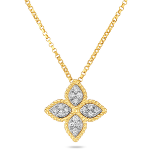 18K Gold Medium Pendant With Diamonds