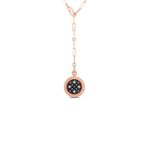 18K Rose Gold Venetian Princess Black & White Diamond Medallion