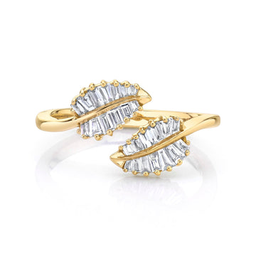 Small Palm Leaf Diamond Ring