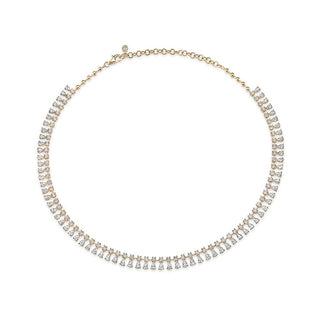 Round And Pear Diamond Shaker Necklace thumbnail