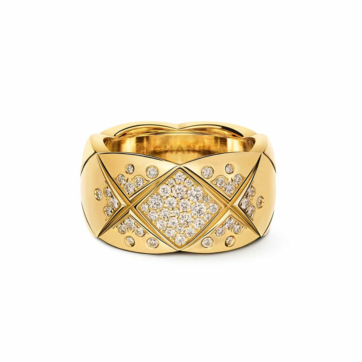 Chanel Coco Crush Ring Quilted Motif, Mini Version, 18k White Gold,  Diamonds J11871 - JewelryReluxe