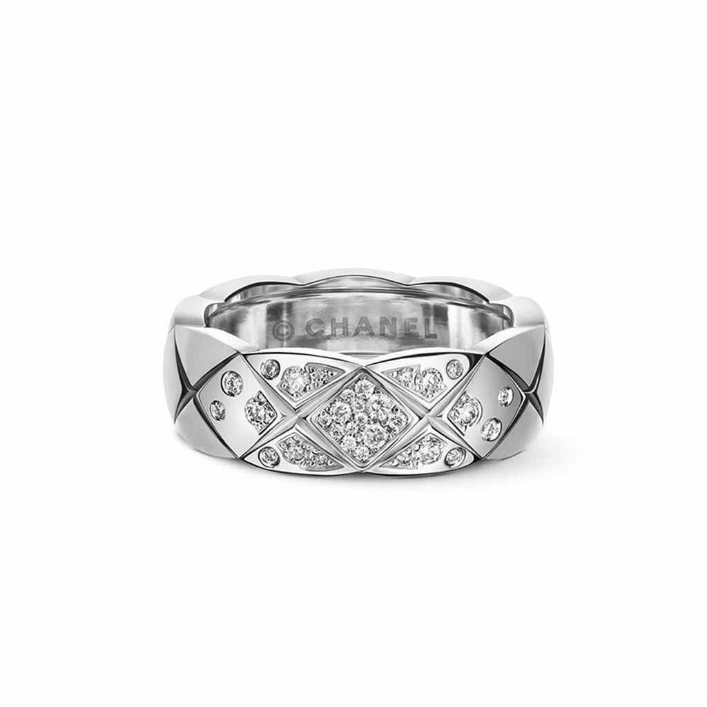 Chanel White Gold Diamond Coco Crush Ring J10865