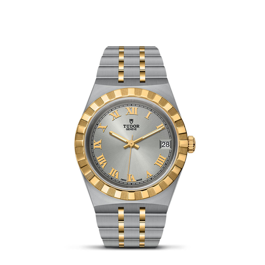 TUDOR Royal 34 mm steel case with polished and satin finish M28403-0001