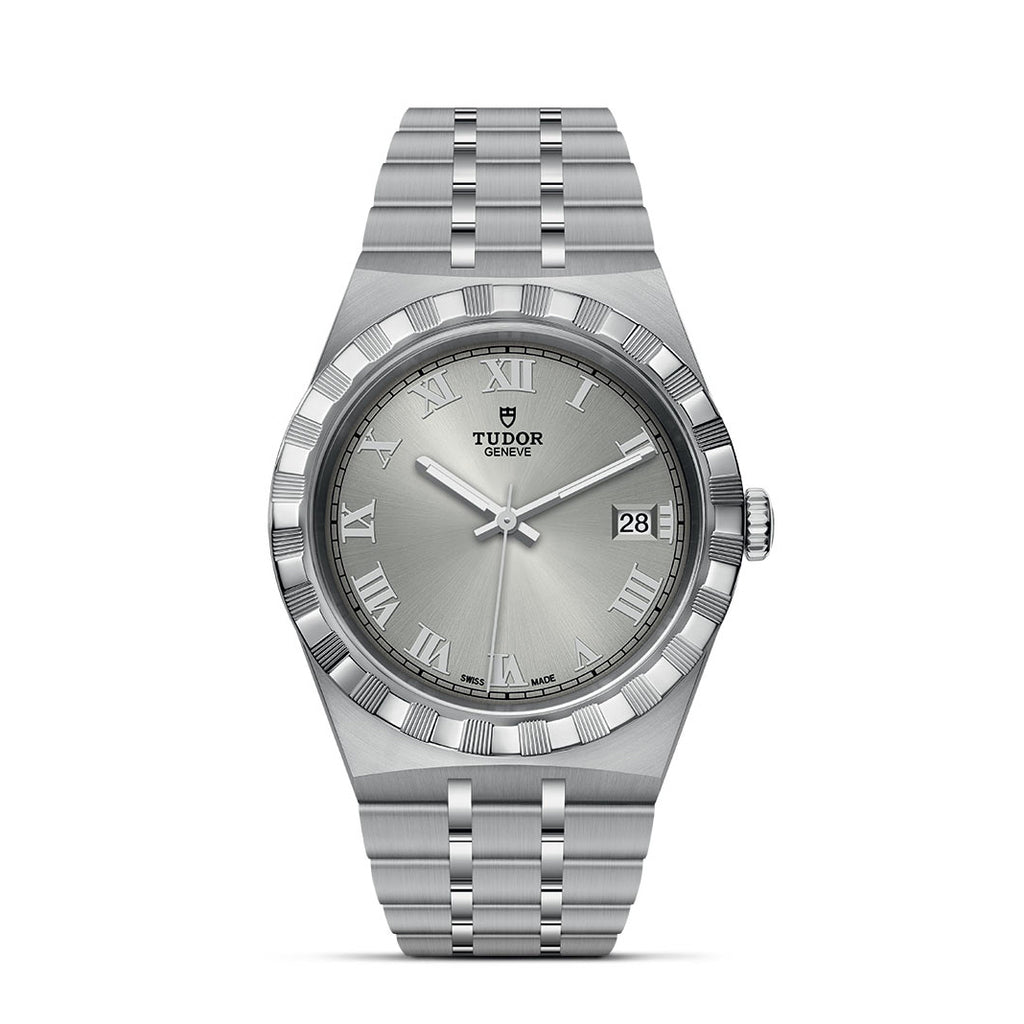 TUDOR Royal 38 mm steel case with polished and satin finish M28500-0001
