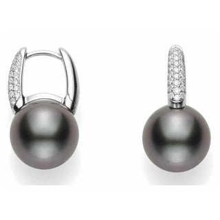 Mikimoto Pearl 18K White Gold Classic Earrings PEA871BDW thumbnail
