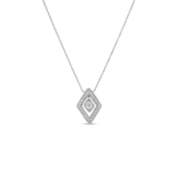 18K White Gold Diamante Small Diamond Necklace