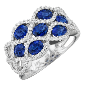 .45 CT DIAMOND 2.21 CT SAPPHIRE RING