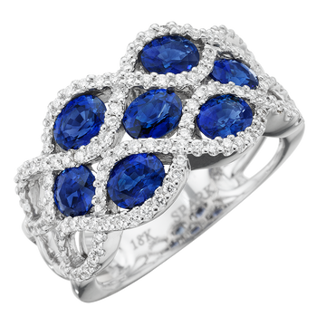 .45 CT DIAMOND 2.21 CT SAPPHIRE RING