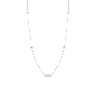 18K Gold Diamonds By The Inch 7 Station Necklace thumbnail