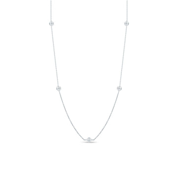 18K Gold Diamonds By The Inch 7 Station Necklace