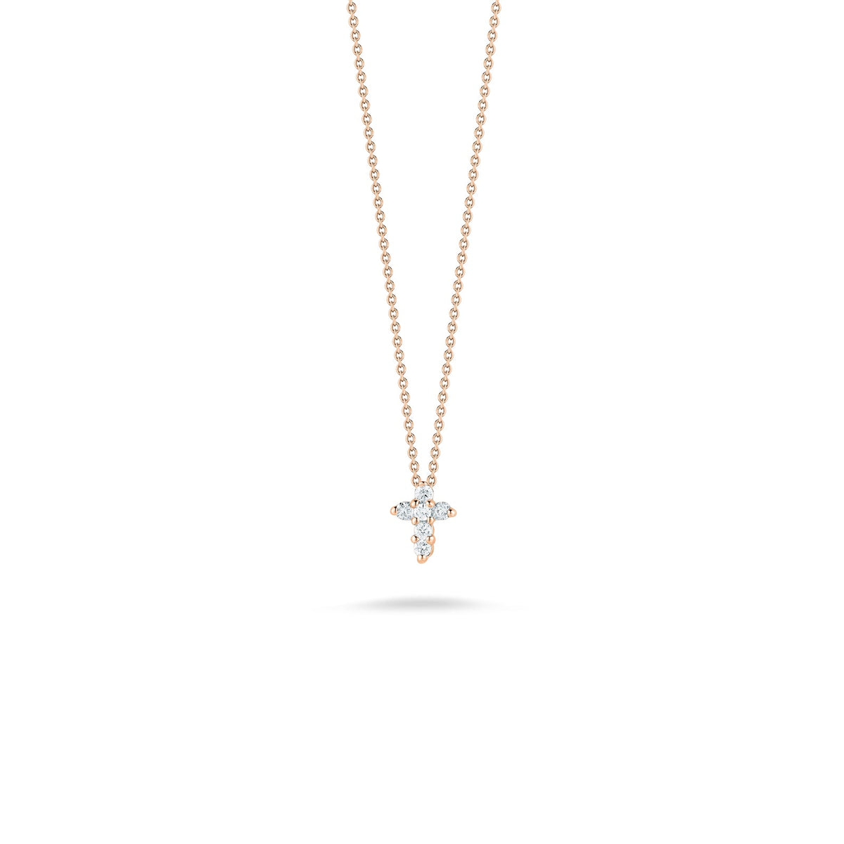 18K Gold Tiny Treasures Diamond Baby Cross Necklace