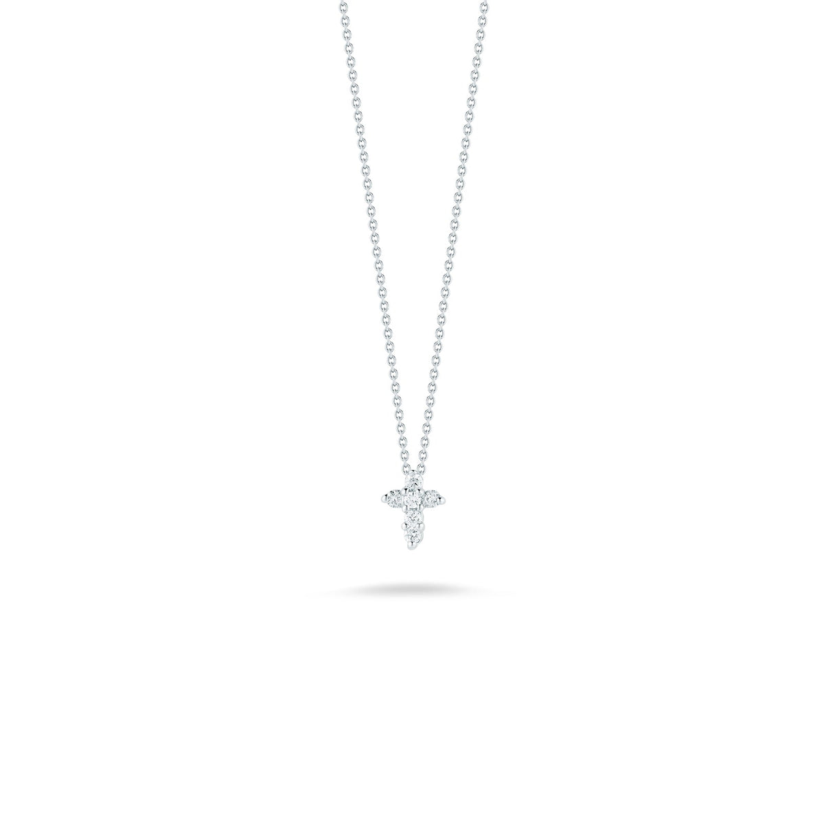 18K Gold Tiny Treasures Diamond Baby Cross Necklace