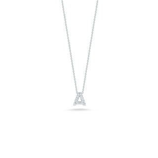 18K White Gold Tiny Treasures Diamond Love Letter “a” Necklace thumbnail