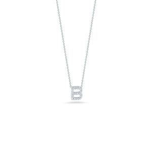 18K White Gold Tiny Treasures Diamond Love Letter “b” Necklace