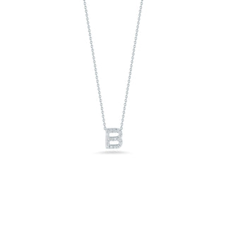 18K White Gold Tiny Treasures Diamond Love Letter “b” Necklace thumbnail