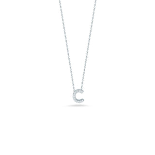 18K White Gold Tiny Treasures Diamond Love Letter “c” Necklace thumbnail