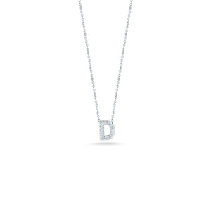 18K White Gold Tiny Treasures Diamond Love Letter “d” Necklace