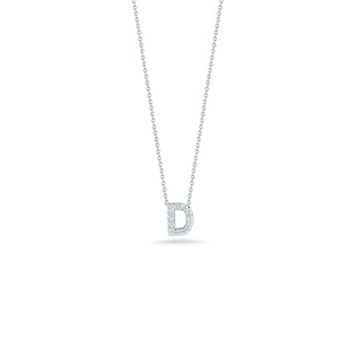 18K White Gold Tiny Treasures Diamond Love Letter “d” Necklace thumbnail