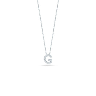 18K White Gold Tiny Treasures Diamond Love Letter “g” Necklace thumbnail