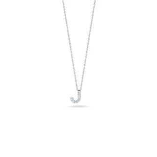 18K White Gold Tiny Treasures Diamond Love Letter “j” Necklace thumbnail