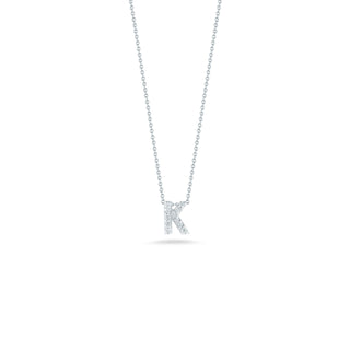 18K White Gold Tiny Treasures Diamond Love Letter “k” Necklace thumbnail