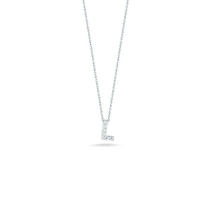 18K White Gold Tiny Treasures Diamond Love Letter “l” Necklace