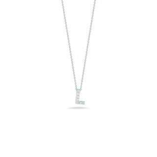 18K White Gold Tiny Treasures Diamond Love Letter “l” Necklace thumbnail