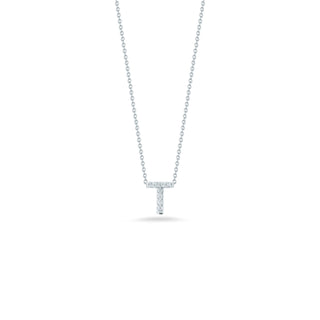 18K White Gold Tiny Treasures Diamond Love Letter “t” Necklace thumbnail