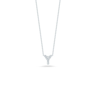 18K White Gold Tiny Treasures Diamond Love Letter “y” Necklace thumbnail