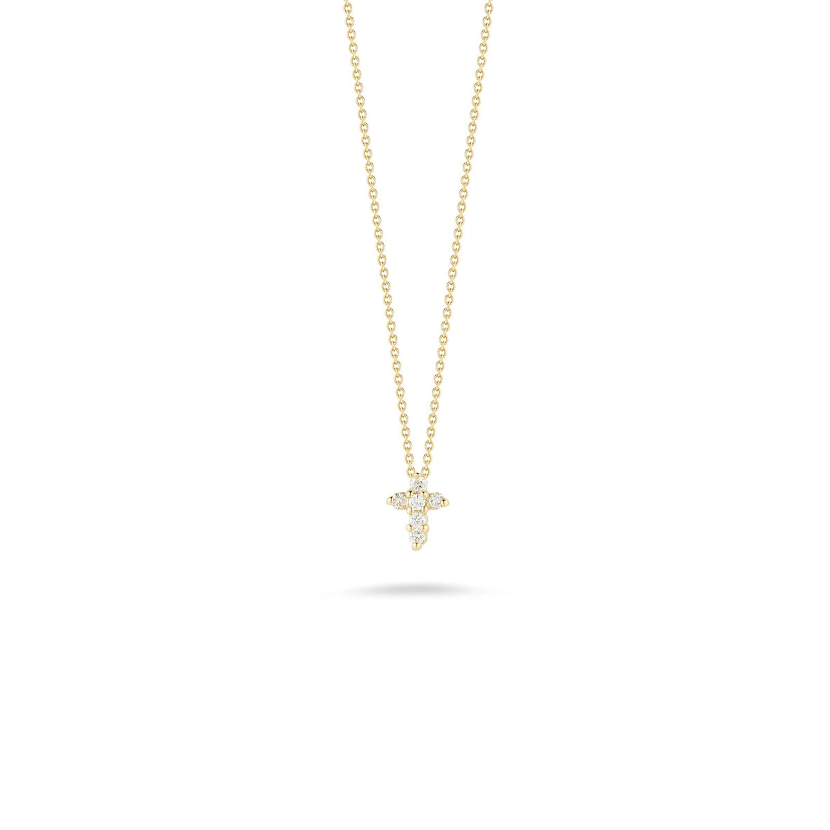 18K Gold Tiny Treasures Diamond Baby Cross Necklace