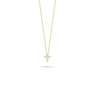 18K Gold Tiny Treasures Diamond Baby Cross Necklace thumbnail