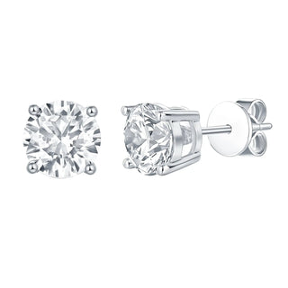 Lab Grown Diamond 3-Prong Diamond Stud Earrings thumbnail