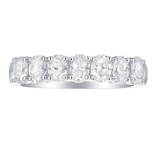 Lab Grown Diamond Oval Half Eternity Band thumbnail