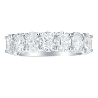 Lab Grown Diamond Oval Half Eternity Band thumbnail