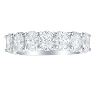 Lab Grown Diamond Oval Half Eternity Band thumbnail