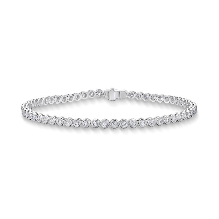Milgrain Diamond Line Bracelet 0.88-0.99ctw approx.