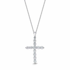 Memoire Single Prong Diamond Cross Pendant .50ctw approx. 15.3 x 22.3mm - CCCS11818008W72000