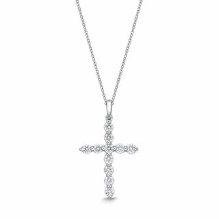 Memoire Single Prong Diamond Cross Pendant .50ctw approx. 15.3 x 22.3mm - CCCS11818008W72000 thumbnail