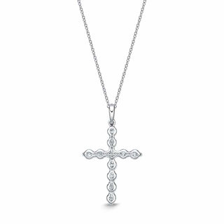 Memoire Single Prong Diamond Cross Pendant .50ctw approx. 15.3 x 22.3mm - CCCS11818008W72000 thumbnail